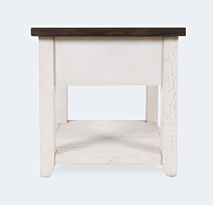 Jofran Madison County Harris End Table, Vintage White - Image 5