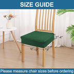 Smiry Waterproof Seat Covers for Dining Room Chairs Set of 4, Stretch Jacquard - Image 2