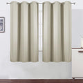 Light Beige Blackout Curtains 40 x 63 Inch Length/Set of 2 Curtain by Lemomo