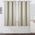 Light Beige Blackout Curtains 40 x 63 Inch Length/Set of 2 Curtain by Lemomo