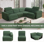 Power Recliner Sectional Sofa, L-Shaped Living Room Furniture Set, Reclining - Image 5