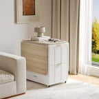 ModernMate 3-in-1 Folding Desk & File Cabinet, Fluted Multi-Storage Workspace - Image 7