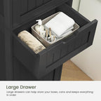 Iwell Tall Black Bathroom Cabinet - Image 5