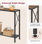 Tajsoon 2PCS Console Table, 2 Tier Small Hallway Table, Narrow Sofa Table - Image 7