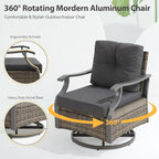 Outdoor Patio Furniture Set, 7 Pieces Outdoor Conversation Sets - Image 3