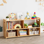 SpaceAid 5-Compartment Bookshelf, Montessori Bookcase by SpaceAid