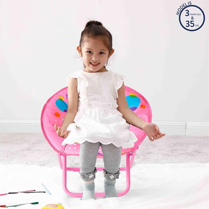 Disney Minnie Mouse Toddler Folding Saucer Chair – 19" Soft Plush Seat - Image 2