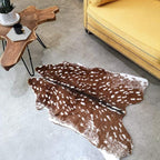 Faux Cowhide Area Rug, Sika Deer Printed Hide Rug Animal Print Rug Faux Fur - Image 4