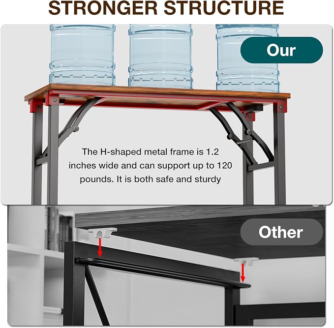 TEMI Small Computer Desk Folding Table - Image 9