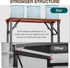 TEMI Small Computer Desk Folding Table - Image 9