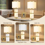 Natural Alabaster Table Lamps Set of 2 - Image 3