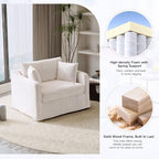 Oversized Armchair, 43.9" W Chenille Single Sofa Modern Upholstered Deep Seat - Image 4