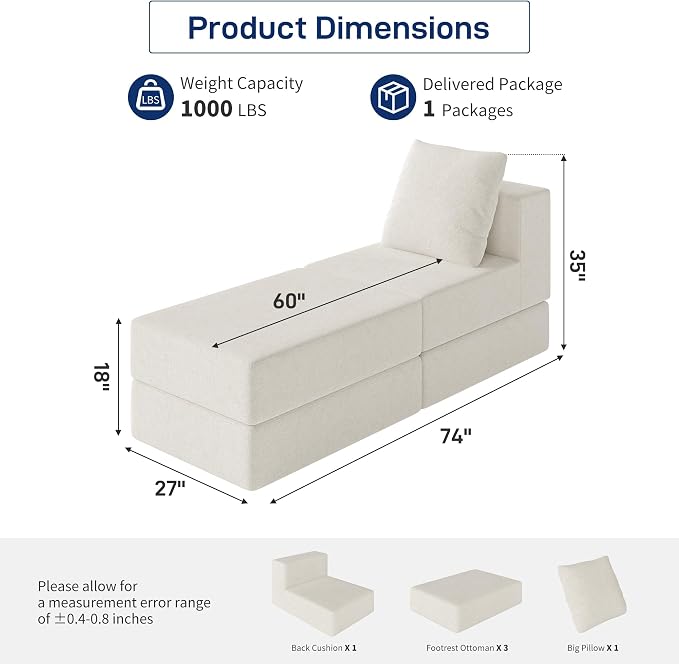 Living&Giving Cloud Sectional Couch - Image 2