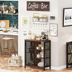 BON AUGURE Coffee Bar Cabinet for Home Liquor, Industrial Coffee Station for - Image 8