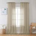 Chyhomenyc Taupe Sheer Curtains 108 Inches Long by Chyhomenyc