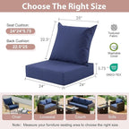 Outdoor Deep Seat Cushion Set, 24x24 Inch Water-Resistant & Fade-Resistant - Image 2