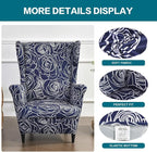 KRFOONN Wingback Chair Covers Slipcovers 2 Piece Stretch Wing Chair Covers - Image 2