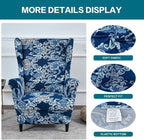 KRFOONN Wingback Chair Cover Slipcovers 2 Piece Stretch Wing Chair Covers - Image 3