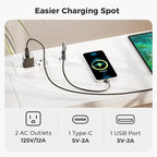 SUPERJARE Console Table with Outlet, 63 Inch Sofa Table with Charging Station - Image 4