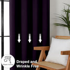Simplebrand Ava Blackberry Short Blackout Curtains - Image 7