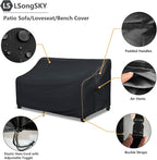 Patio 3-Seater Sofa Cover, Outdoor Couch Cover Fits up to 79W x 38D x 35H Inches - Image 4