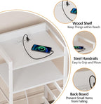 Furnulem White Nightstand with Charging Station, Night Stand Side Table with - Image 7