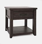 Jofran Madison County Harris End Table, Barnwood Brown - Image 8