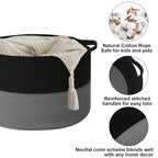 90L Extra Large Blanket Basket, Woven Laundry Basket Hamper - Image 3