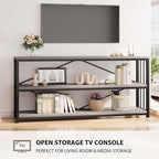 LVB Extra Long 3-Tier Sofa Table, Industrial Console Table - Image 8