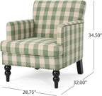 Christopher Knight Home Eve Modern Upholstered Club Chair, Wooden Living Room - Image 3
