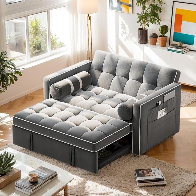 Pipishell 3 in 1 Convertible Sleeper Sofa Bed, Pull Out Couch by Pipishell