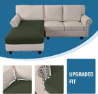 H.VERSAILTEX Sectional Couch Covers 1 Piece Chaise Slipcover L Shape Separate - Image 4