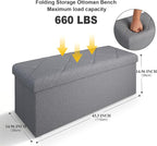 43 Inches Folding Storage Ottoman Bench - Image 3