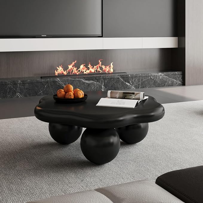 35.03" Cloud Coffee Table for Living Room Unique Coffee Table Modern Low Coffee - Image 5