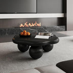 35" Cloud Coffee Table with 3 Ball Legs, Modern Minimalist Petal Center Table - Image 5