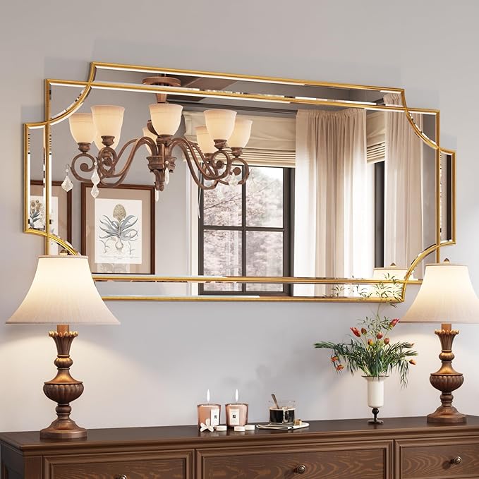 Kelly Miller Gold Traditional Mirror by KellyMiller
