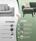 Tbfit L Shaped Couch Sofa, 3 Seater Sofas - Image 7