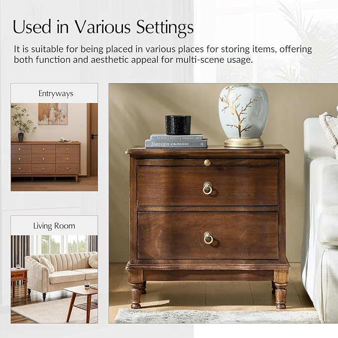 HULALA HOME Solid Wood Storage End Table - Image 5