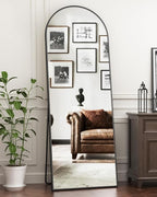 Antok 65" x22” Arched Full Length Floor Mirror, Free Standing/Wall Mount/Leaning by AntokMirror