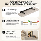Fun Memories 55Inch Long Floating Shelves, 8 Inch Deep Shelves - Image 5
