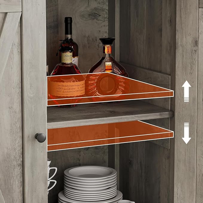 GarveeHome Small Storage Cabinet, Farmhouse Sideboard Buffet Cabinet - Image 4