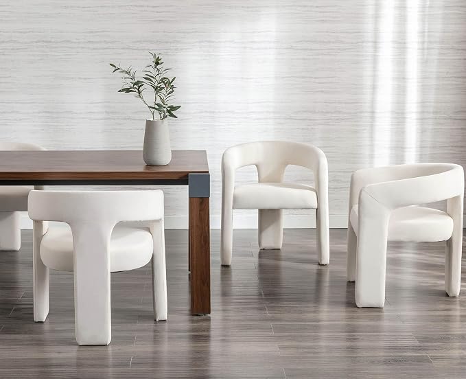 VESCASA Velvet Barrel Dining Chair - Image 4
