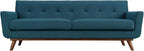 Modway Engage Mid-Century Modern Upholstered Fabric Sofa in Azure - Image 3