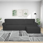 PureFit Stretch Sectional Couch Covers 2 pcs Non Slip L Shape Sofa Cover - Image 2