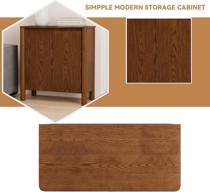 31" Mid-Century Modern Accent Cabinet, 2-Door Storage Cabinet - Image 4