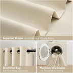 MIULEE Cream Beige 100% Blackout Curtains - Image 7