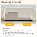 2 Pieces Sectional Couch Covers L Shaped Cover XXXL Cream White | Thick - Image 5