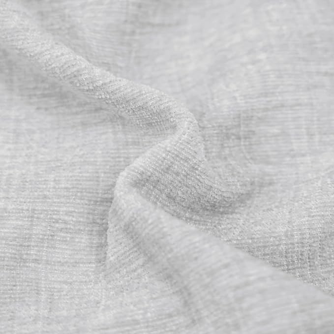 CaliTime Decorative Throw Pillow Covers 24 X 24 Inches Moonbeam Gray | Pack of 2 - Image 2