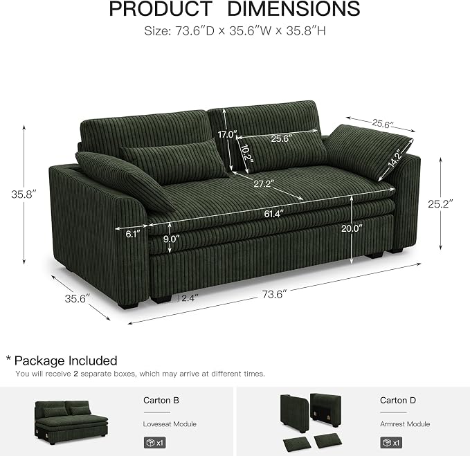 Belffin Large Modular Sectional Sofa - Image 2