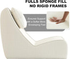 Giant Bean Bag Chair for Adults, Corduroy Chaise Lounge - Image 4